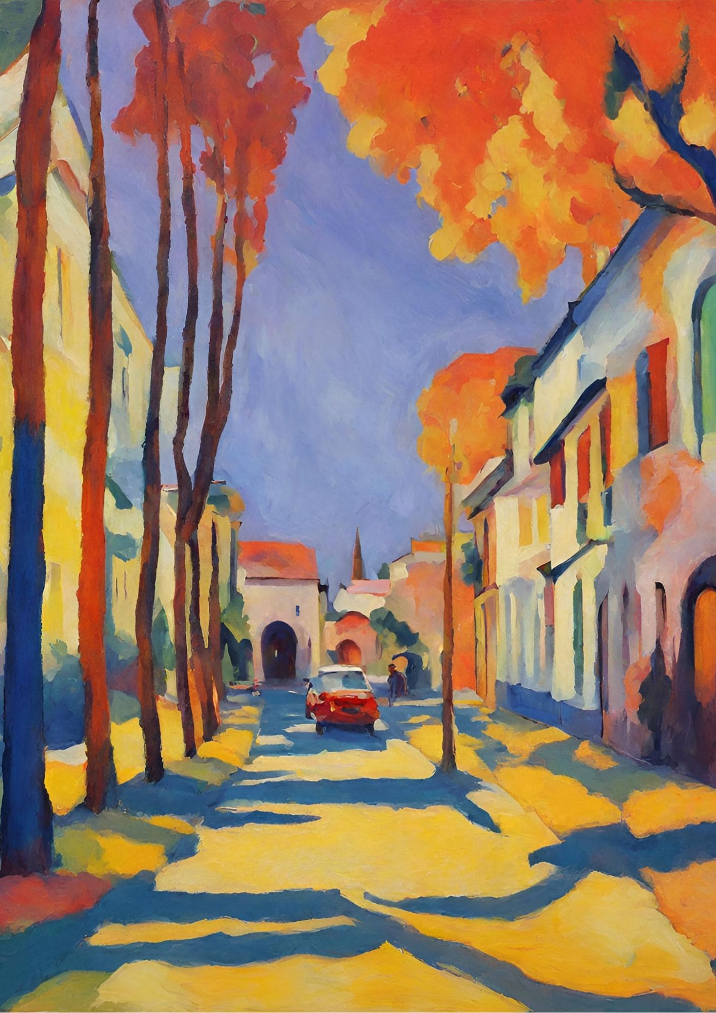 El pueblo en otoño-Art Print